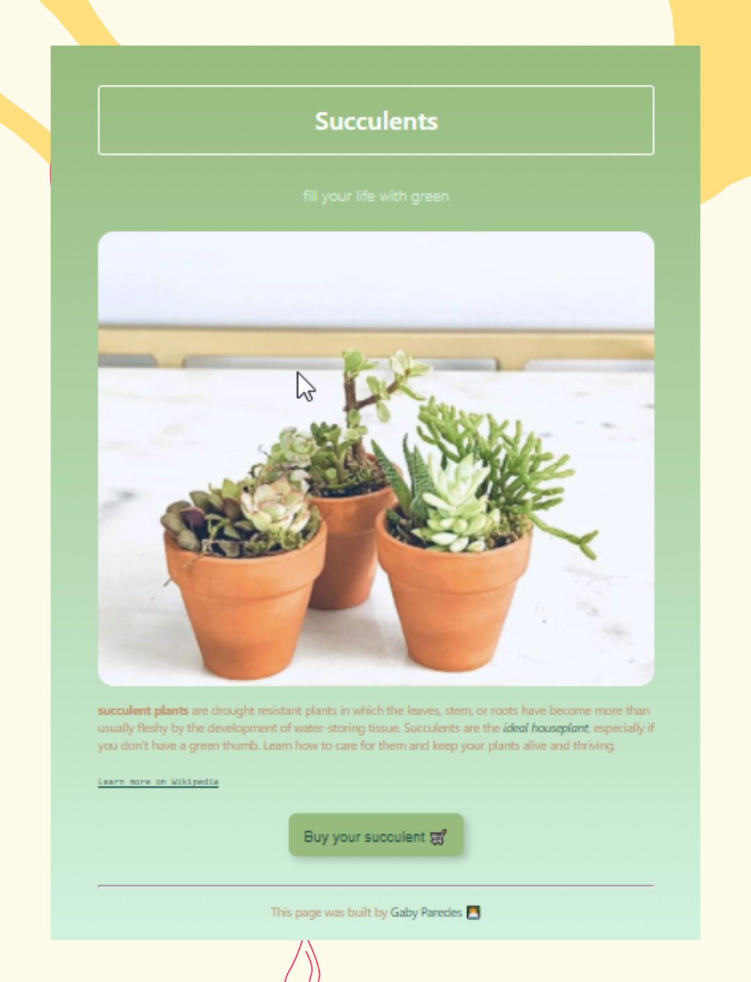 my succulents page